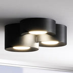 Modern Minimalist Round Cylinder Downlight Spotlight Iron Acrylic LED Flush Mount Ceiling Light For Bedroom