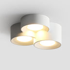 Modern Minimalist Round Cylinder Downlight Spotlight Iron Acrylic LED Flush Mount Ceiling Light For Bedroom