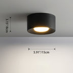 Modern Minimalist Round Cylinder Downlight Spotlight Iron Acrylic LED Flush Mount Ceiling Light For Bedroom