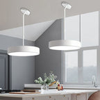 Contemporary Scandinavian Macaron Universal Adjustable Round Cylinder Iron Acrylic LED Pendant Light for Bedroom BulbSquare