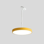 Contemporary Scandinavian Macaron Universal Adjustable Round Cylinder Iron Acrylic LED Pendant Light for Bedroom BulbSquare