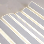 Modern Minimalist Arrangement Fishbone Wave Rectangle Iron Acrylic LED Flush Mount Ceiling Light For Bedroom