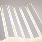 Modern Minimalist Arrangement Fishbone Wave Rectangle Iron Acrylic LED Flush Mount Ceiling Light For Bedroom