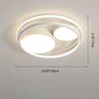 Modern Minimalist Round Square Rectangle Dome Iron Aluminum Acrylic LED Flush Mount Ceiling Light For Bedroom