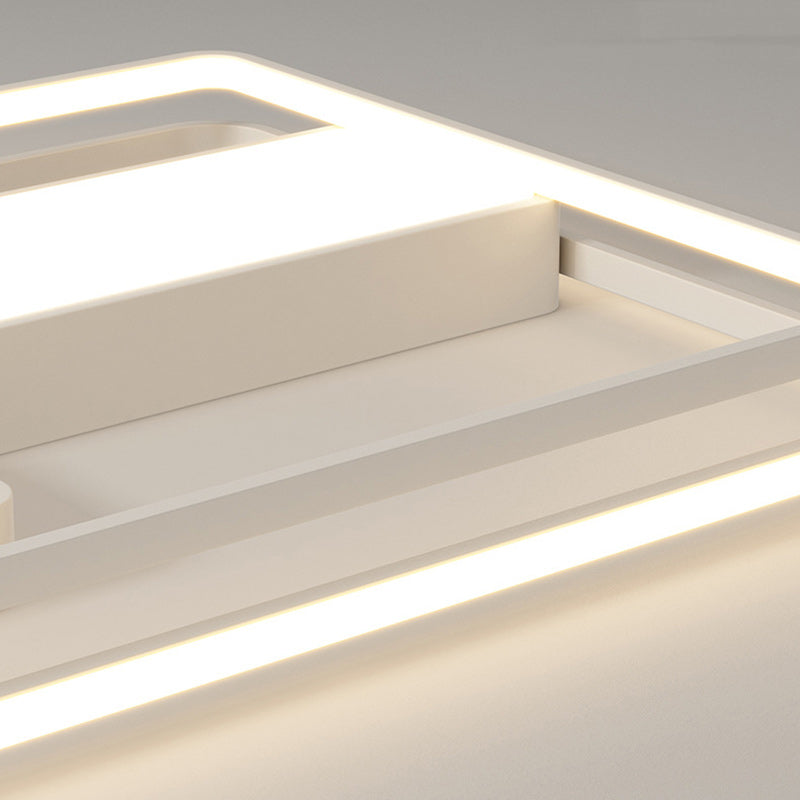 Modern Minimalist Round Square Rectangle Dome Iron Aluminum Acrylic LED Flush Mount Ceiling Light For Bedroom