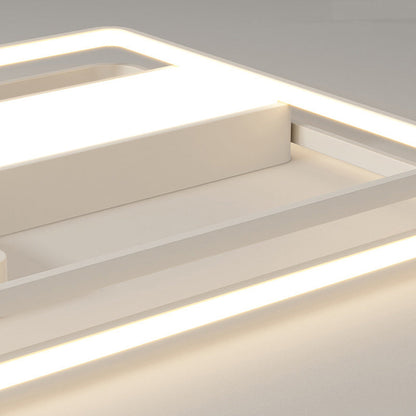 Modern Minimalist Round Square Rectangle Dome Iron Aluminum Acrylic LED Flush Mount Ceiling Light For Bedroom