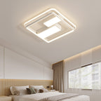 Modern Minimalist Round Square Rectangle Dome Iron Aluminum Acrylic LED Flush Mount Ceiling Light For Bedroom
