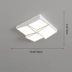 Modern Minimalist Round Square Rectangle Block Combination Iron Acrylic LED Flush Mount Ceiling Light for Bedroom