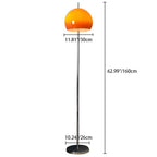 Modern Mid-Century Mushroom Round Iron Acrylic 2-Light Standing Floor Lamp For Living Room Lumendat