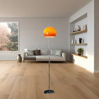 Modern Mid-Century Mushroom Round Iron Acrylic 2-Light Standing Floor Lamp For Living Room Lumendat