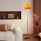 Modern Mid-Century Mushroom Round Iron Acrylic 2-Light Standing Floor Lamp For Living Room Lumendat