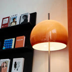 Modern Mid-Century Mushroom Round Iron Acrylic 2-Light Standing Floor Lamp For Living Room Lumendat