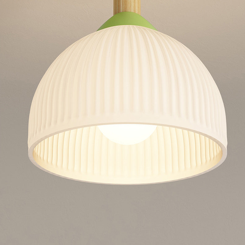 Contemporary Scandinavian Cream Flower Round Oval Iron Glass 1-light Semi-flush Mount Ceiling Light for Bedroom