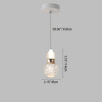 Contemporary Creative Apple Gourd Round Oval Aluminum Crystal LED Pendant Light For Bedroom
