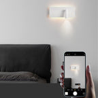Modern Minimalist Rectangular Cylinder Spotlight Iron Aluminum LED Wall Sconce Lamp For Bedroom
