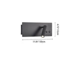 Modern Minimalist Rectangular Cylinder Spotlight Iron Aluminum LED Wall Sconce Lamp For Bedroom