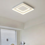 Modern Minimalist Square Rectangle Iron Aluminum Acrylic LED Flush Mount Ceiling Light For Bedroom