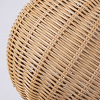 Contemporary Creative Waterproof Gourd Peanut Shape Rattan Stainless Steel 1-light Pendant Light for Outdoor BulbSquare