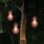 Contemporary Creative Waterproof Gourd Peanut Shape Rattan Stainless Steel 1-light Pendant Light for Outdoor BulbSquare