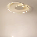 Contemporary Creative Heart Round Iron Aluminum Silicone Semi-flush Mount Ceiling Light for Bedroom