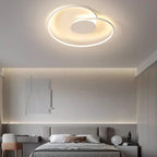 Contemporary Creative Heart Round Iron Aluminum Silicone Semi-flush Mount Ceiling Light for Bedroom