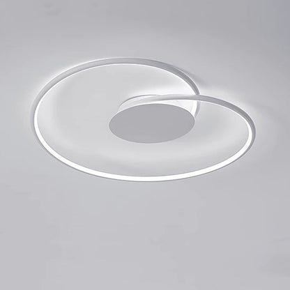 Contemporary Creative Heart Round Iron Aluminum Silicone Semi-flush Mount Ceiling Light for Bedroom
