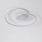 Contemporary Creative Heart Round Iron Aluminum Silicone Semi-flush Mount Ceiling Light for Bedroom
