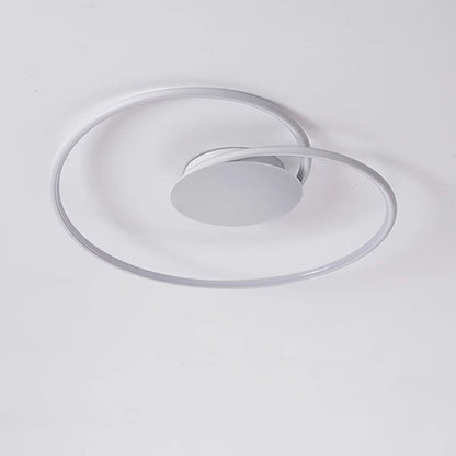 Contemporary Creative Heart Round Iron Aluminum Silicone Semi-flush Mount Ceiling Light for Bedroom