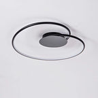 Contemporary Creative Heart Round Iron Aluminum Silicone Semi-flush Mount Ceiling Light for Bedroom