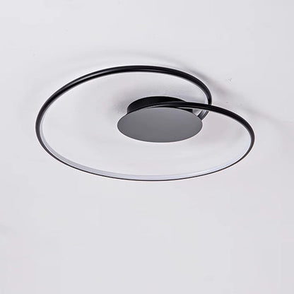 Contemporary Creative Heart Round Iron Aluminum Silicone Semi-flush Mount Ceiling Light for Bedroom