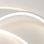 Contemporary Creative Heart Round Iron Aluminum Silicone Semi-flush Mount Ceiling Light for Bedroom