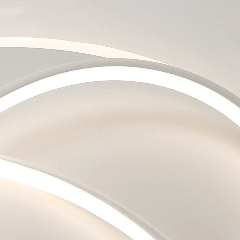 Contemporary Creative Heart Round Iron Aluminum Silicone Semi-flush Mount Ceiling Light for Bedroom