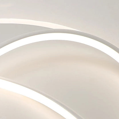 Contemporary Creative Heart Round Iron Aluminum Silicone Semi-flush Mount Ceiling Light for Bedroom