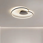 Contemporary Creative Heart Round Iron Aluminum Silicone Semi-flush Mount Ceiling Light for Bedroom
