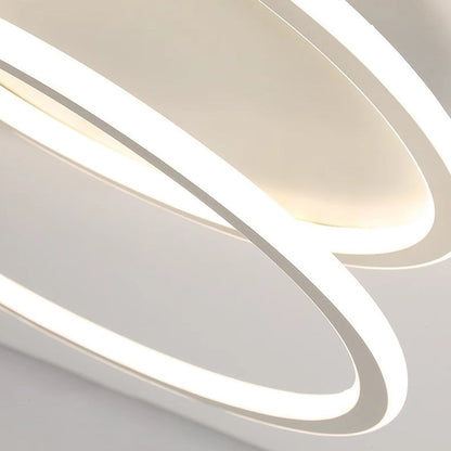 Contemporary Creative Heart Round Iron Aluminum Silicone Semi-flush Mount Ceiling Light for Bedroom