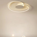 Contemporary Creative Heart Round Iron Aluminum Silicone Semi-flush Mount Ceiling Light for Bedroom
