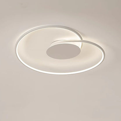 Contemporary Creative Heart Round Iron Aluminum Silicone Semi-flush Mount Ceiling Light for Bedroom