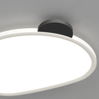 Contemporary Creative Cartoon Panda Round Aluminum Acrylic LED Flush Mount Ceiling Light For Bedroom