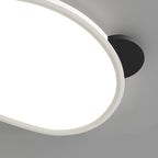 Contemporary Creative Cartoon Panda Round Aluminum Acrylic LED Flush Mount Ceiling Light For Bedroom