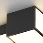 Contemporary Scandinavian Rubik's Cube Square Rectangle Iron Acrylic LED Flush Mount Ceiling Light For Bedroom