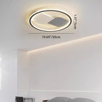 Modern Minimalist Round Square Iron Acrylic LED Flush Mount Ceiling Light For Bedroom