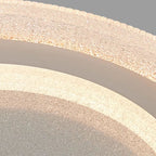 Modern Luxury Round Dome Hardware Acrylic Crystal Sand LED Flush Mount Ceiling Light For Bedroom