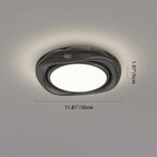 Modern Minimalist Round Dome Iron Aluminum Acrylic LED Flush Mount Ceiling Light For Living Room
