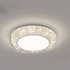 Modern Minimalist Round Dome Iron Aluminum Acrylic LED Flush Mount Ceiling Light For Living Room