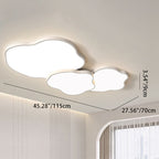 Modern Minimalist Cloud Shaped Iron Acrylic LED Flush Mount Ceiling Light For Bedroom