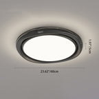Modern Minimalist Round Dome Iron Aluminum Acrylic LED Flush Mount Ceiling Light For Living Room