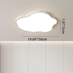 Modern Minimalist Cloud Shaped Iron Acrylic LED Flush Mount Ceiling Light For Bedroom