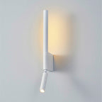Modern Minimalist Pull Up Rotating Cylinder Linear PVC Iron Aluminum LED Wall Sconce Lamp For Bedroom