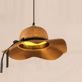 Contemporary Creative Hat Shape Round Straw Vine 1-Light Pendant Light For Living Room