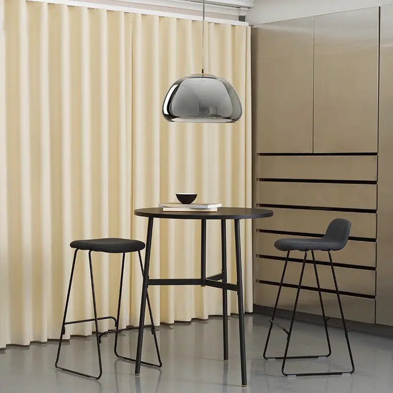 Contemporary Creative Cream Jelly Oval Iron Glass 1-light Pendant Light for Bedroom BulbSquare